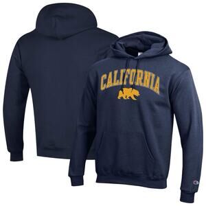 NWT Cal Bears Champion Arch Logo Fleece Pullover Hoodie Navy New XL California